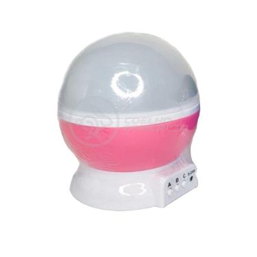 Imagem de Luminária Projetor Abajur Estrelas Galáxia Universo Giratório Céu Rosa Presente Para Namorados