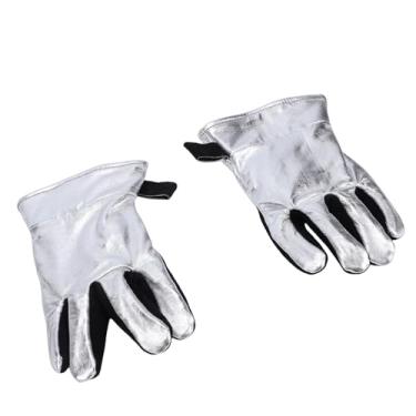 Imagem de Asixxsix Luvas de Soldagem, 752 ℉ /400 Luvas de Trabalho de Couro Resistentes Ao Fogo/calor, Couro de Vaca, para Mig, Tig, Stick, Forge, BBQ, Grill, Lareira, Fogão a Lenha, Forno