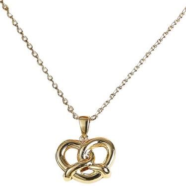 Imagem de JLDAdornGo Colar banhado a ouro 18k para mulheres, pingente de coração grosso, elegante, corrente de ouro ajustável, 40 cm, 42,5 cm, 45 cm, presente para mãe, esposa, noiva, Extra Large, Ouro amarelo