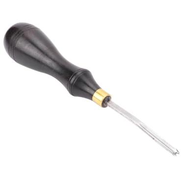 Imagem de Generic Ferramenta de Corte Eficiente para Chanfrador de Borda de Couro Preciso para Couro DIY Cabo de ébano para Artesãos e Artistas Preto + Prata 1,8 Mm para Trabalhadores de (liga de aço 5)