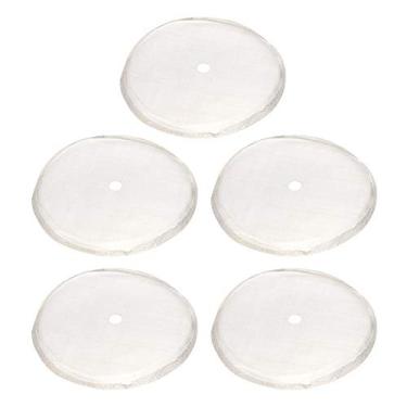 Imagem de Rede reutilizável de filtro de café de aço inoxidável para cabeças de prensa francesas, conjunto de 5 filtros de malha 80 para baristas domésticos