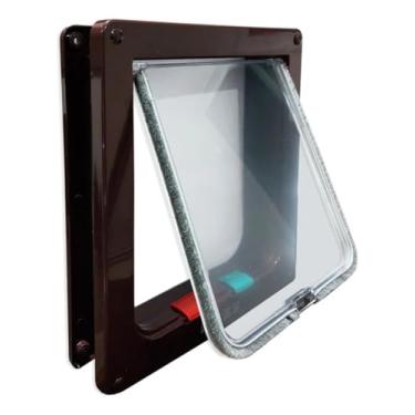 Imagem de Porta Portinha Passagem Pet Gato Cães Tam Gg 28x25 Cm (MARROM)