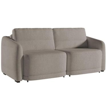 Imagem de Sofá Cama Casal Para Sala 216cm Polska Z08 Boucle Bege Escuro - Mpozenato