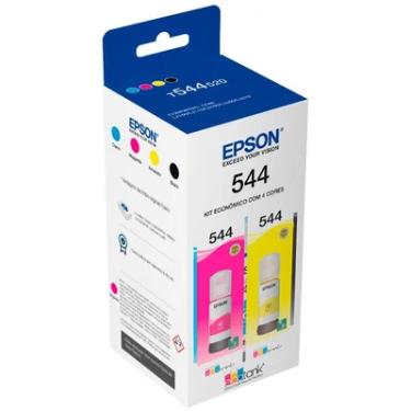 Imagem de Tinta T544 Kit Com  4 Cores Para Epson  L3110 L3150 L5190 L1250 L3250