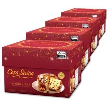 Imagem de Panettone Casa Suíça La Veneziana Kit 4 unidades 750g - 11599, Casa Su