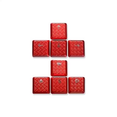 Imagem de Teclas vermelhas antiderrapantes texturizadas retroiluminadas de substituição para Logitech G813 G815 G913 G915 TKL RGB teclado mecânico para jogos WASD teclas de direção WASD