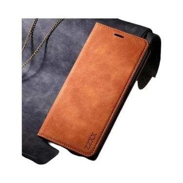 Imagem de Capa De Couro Com Slot Para Cartões E Fecho Magnético Para Samsung Gal