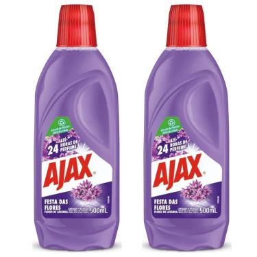Imagem de Kit 2 Limpador Ajax Festa Das Flores Lavanda 500ml