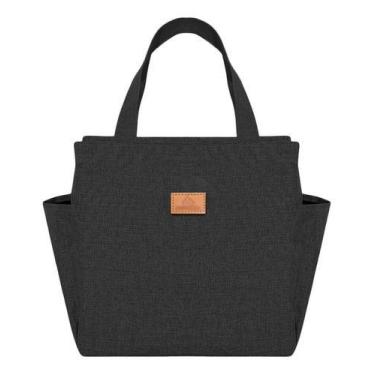 Imagem de Bolsa Compacta Marmita Unissex Lancheira Escolar Casual Trabalho Dia a