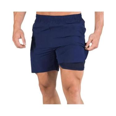 Imagem de Shorts De Fitness Masculinos 2 Em 1 Secagem Rápida E Respirável 2024 J