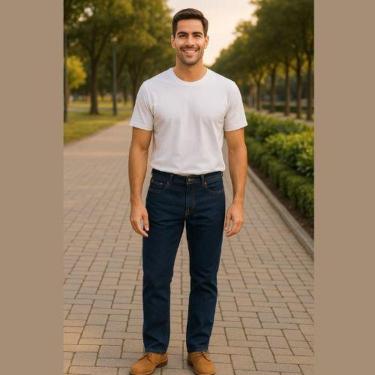 Imagem de Calça Jeans Regular Masculina Azul Escuro Lycra Texas Wrangler-Masculino