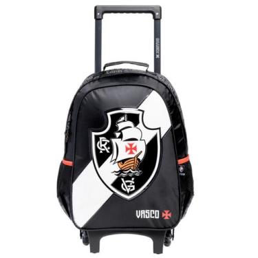 Imagem de Mochila Escolar de Rodas e Costas Futebol Time Vasco 16508 - Xeryus