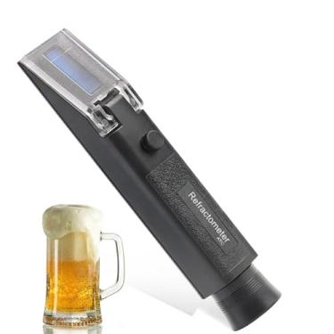 Imagem de Medidor de concentração refratômetro de cerveja portátil, 0-32% brix sg 1.000-1.120, escala dupla, testador de açúcar de cerveja