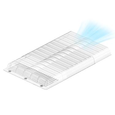 Imagem de Extensor de ventilação para móveis inferiores, redirecionador de ventilação, defletor de ventilação para registro de piso 25,4 cm e 30,5 cm de largura, estende de 43 a 83,8 cm de comprimento (1 peça)