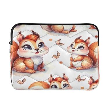 Imagem de Linda bolsa de trabalho de esquilo, capa protetora média à prova de choque para transporte de computador, capas para laptop de 13 a 13,3 polegadas