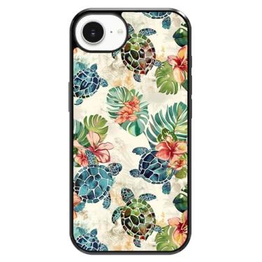 Imagem de Jeuloth Capa para iPhone 16e - Capa de telefone com estampa de arte vintage com estampa de tartaruga marinha - Capas de telefone TPU - Proteção contra quedas
