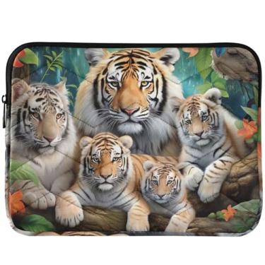 Imagem de Capa protetora para laptop Tigers Animal Family para MacBook Pro 14 capa protetora para computador notebook universal 13-14 polegadas