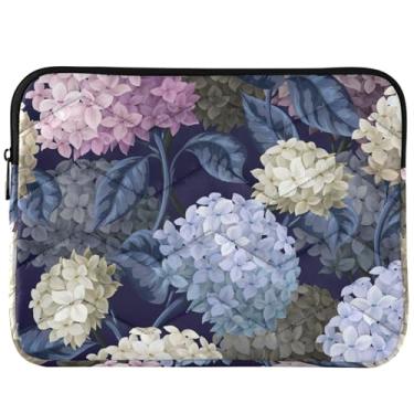Imagem de Botanical Hydrangeas Cute Laptop Sleeve Notebook Case para MacBook Air 13 polegadas Universal 13-14 polegadas Capas de computador fofas