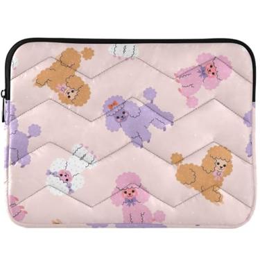 Imagem de Capa para laptop personalizada e colorida Poodle Dogs para MacBook Pro de 13 polegadas, capa protetora para computador, universal, 13 a 14 polegadas