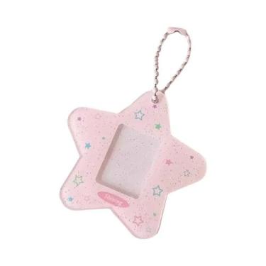 Imagem de Porta-Cartão De Acrílico Portátil Com Glitter Em Forma De Estrela De 1