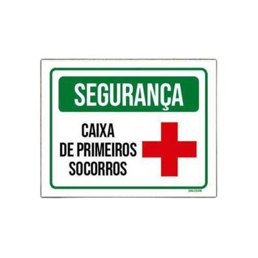 Imagem de Placa Segurança Caixa Primeiros Socorros 18x23