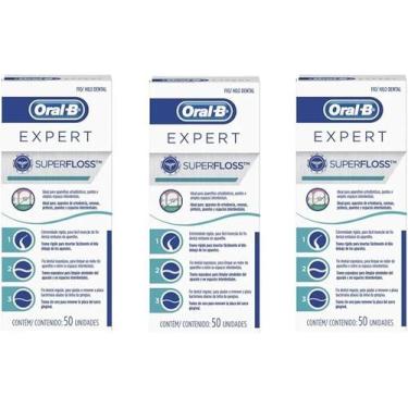 Imagem de Kit Com 3 Fio Dental Super Floss Expert de 50un Cada - RV Dente