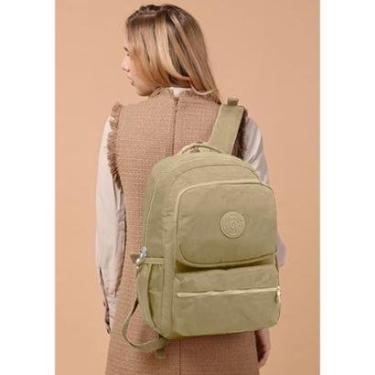 Imagem de Mochila Feminina Notebook Faculdade Tactel Divisórias Bolsos-Feminino