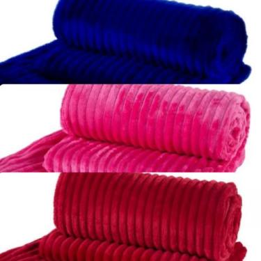 Imagem de Manta Casal Soft Canelada Toque Aveludado Cobertor Macio Aconchegante 