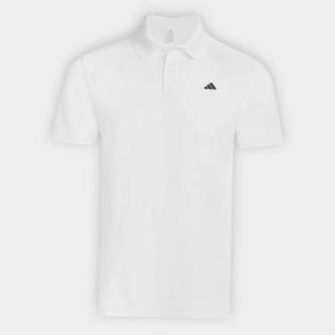 Imagem de Camisa Polo Adidas Casual Masculina, Branco, M