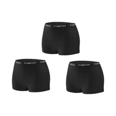 Imagem de Calcinhas Esportivas Femininas De Algodão Sem Costura 3 Peças Cores Só