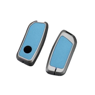 Imagem de Liga de zinco caso chave do carro capa compatível com bmw x1 u11 g70 7 série i7 x7 g07 lci ix i20 g09 xm u06 g81 m3 2023-2024 anti-risco(Single shell-blue)