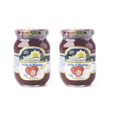 Imagem de Kit com 2 Potes de Geleia Extra de Morango 320g - Fazenda Sonnenhof