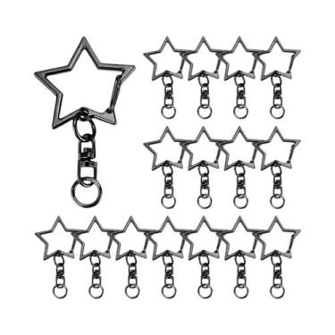 Imagem de Conjunto De Clipe De Chaveiro Em Forma De Estrela Com Fecho De Garra D