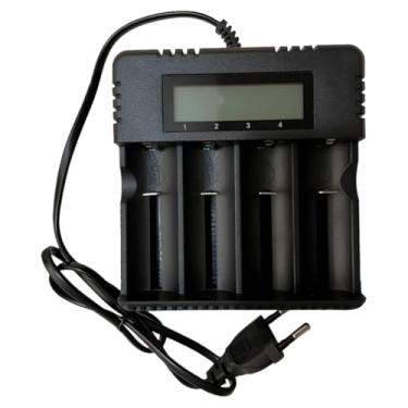 Imagem de Carregador 4 Baterias Visor Lcd Com Indicador Tecnologia Inteligente Bateria Lanterna 18650 26650 Bivolt Pilha Aa E Aaa