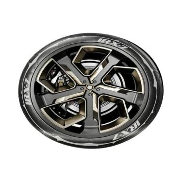 Imagem de Tapete De Borracha Antiderrapante Com Acento Dourado Para Roda De Carr