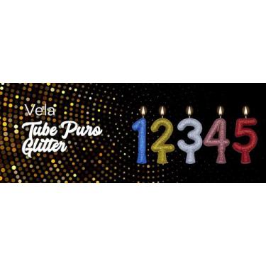 Imagem de Velas P/ Aniversário Decorativas Puro Glitter com variações - FestColo