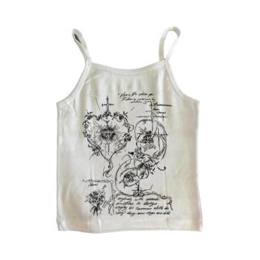 Imagem de Camiseta Gráfica Gótica 2K Para Mulheres, Manga Longa, Estilo Vintage 