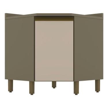 Imagem de Balcão de Cozinha Évelin Canto Obliquo Duna Cristal  Henn