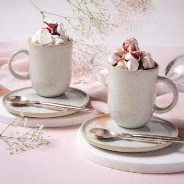 Imagem de Conjunto De Pratos Rasos 06 Peças Linhas Latte Porto Brasil