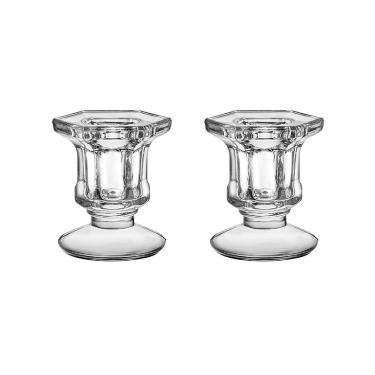 Imagem de Castical Veneza Vidro Jogo 2 Peças Hauskraft