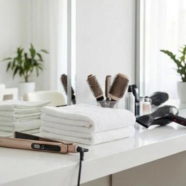 Imagem de Kit 6 Toalhas Brancas Premium Para Salão Profissional 50x80 - - Dubram