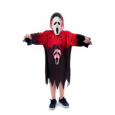 Imagem de Fantasia Panico Sangue Halloween Infantil - Fantasia Brás, G: 6 a 7 an