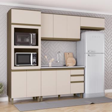 Imagem de Cozinha Modulada 4 Peças sem Pia em MDF Connect Henn - Duna/Cristal