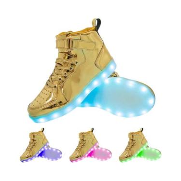 Imagem de Tênis Luminosos Para Crianças Tamanho 25-40 Sapatos Com Solado Led Ilu