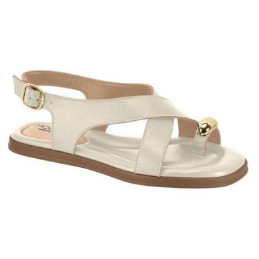 Imagem de Sandália Feminina Modare Ultraconforto Anatômica Detalhe Ouro Original