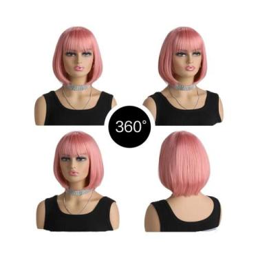 Imagem de Peruca Curta Resistente Ao Calor Com Franja Para Mulheres, Ideal Para 