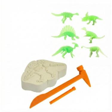 Imagem de Kit escavação fossíl coleção dinossauro arqueologia dino - JN ECOMERCE