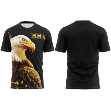 Imagem de Camisa  Águia Luta Camiseta Compate  Academia Treino Preta Masculino -