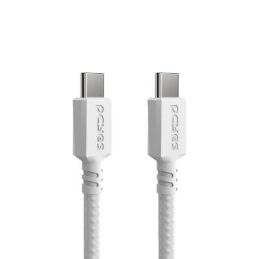 Imagem de Cabo Usb Tipo-c P/ Usb Tipo-c 2.0 - Branco - 3m - Nylon - Pucc2-3b