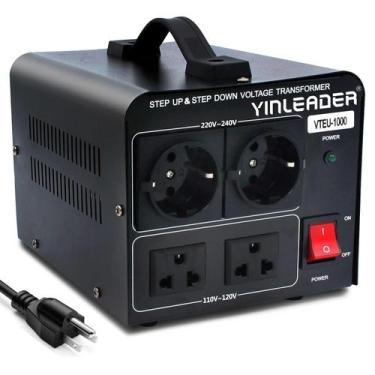 Imagem de Transformador conversor de tensão Yinleader 1000W 110V a 220V